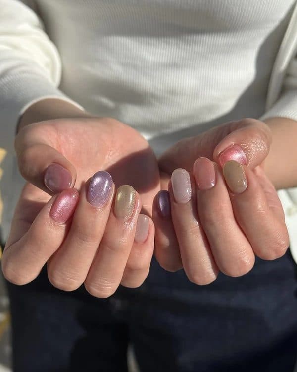 Jelly Mix, oval short nails