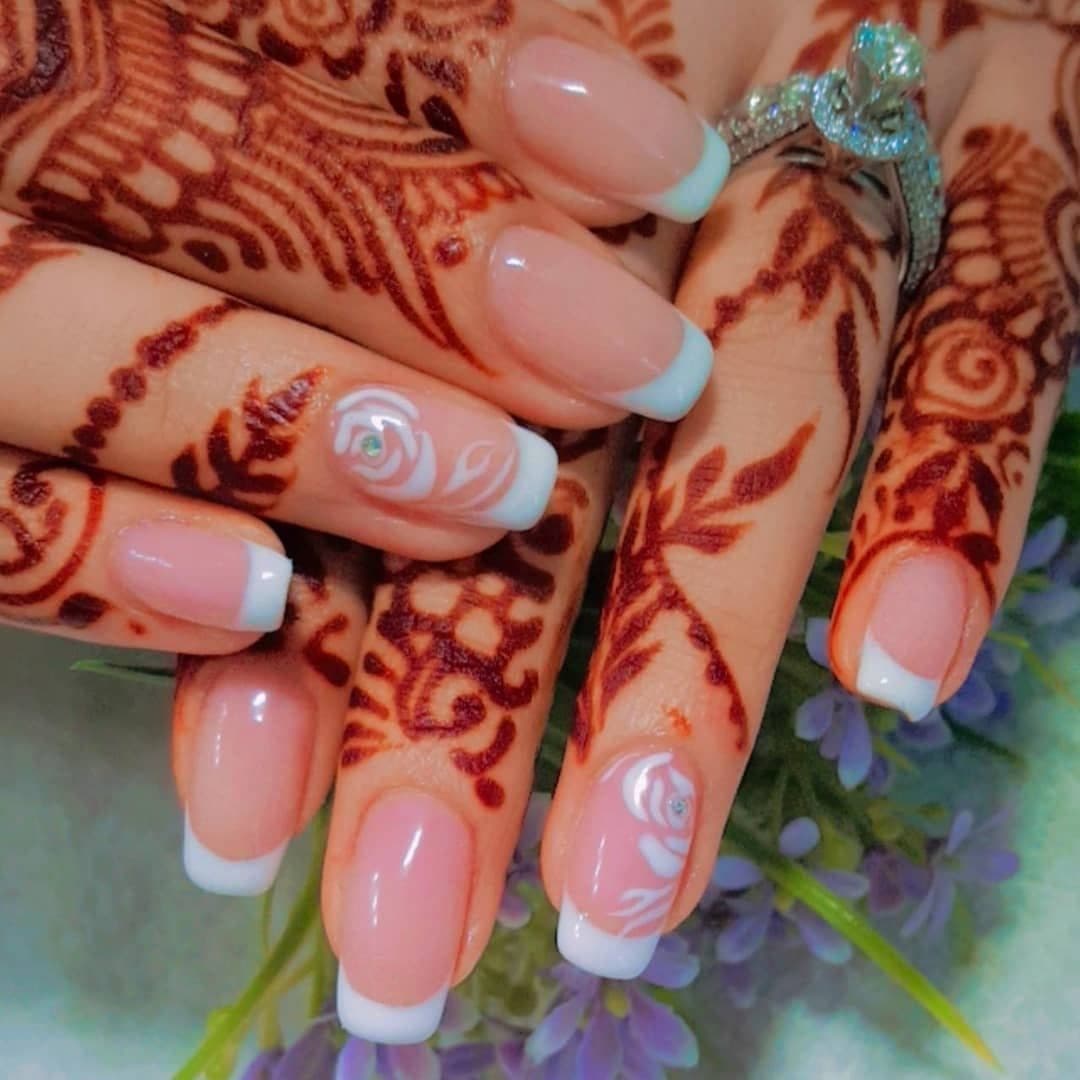 Rose French, squoval medium nails